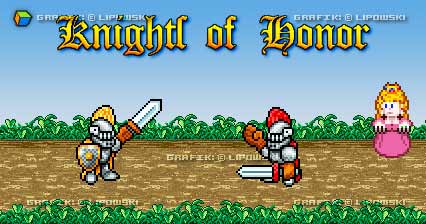 Knights of Honor - Ein HTML5 Pixel-Minigame. Grafik © Lipowski