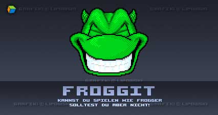 Froggit - Kann man zwar spielen wie Frogger, sollte man aber nicht. Grafik © Lipowski
