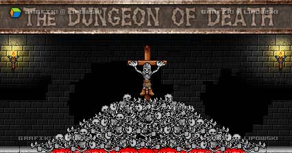 Pixel-Game Dungeon of Death. Das Betreten des «Dungeon of Death» erfolgt auf eigene Gefahr. Grafik © 2024 Lipowski